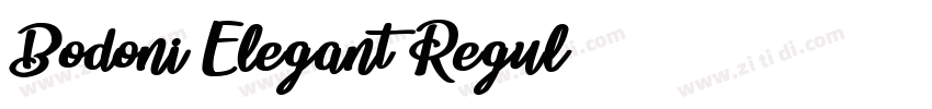 Bodoni Elegant Regul字体转换